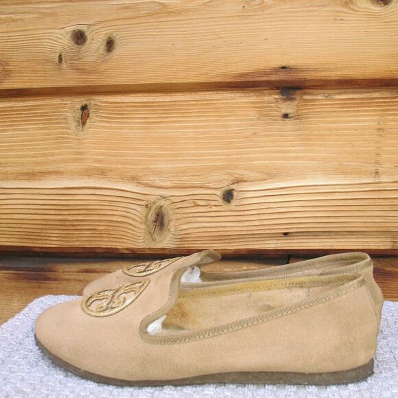 Tory Burch Billy Split Suede Mirror Craquellee Slippers - Picture 8 of 11